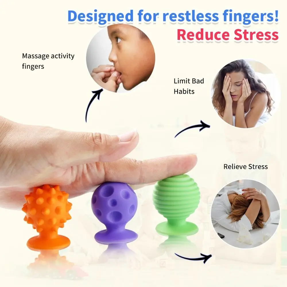 Juguete sensorial de silicona con ventosa silenciosa para niños - imagen 4