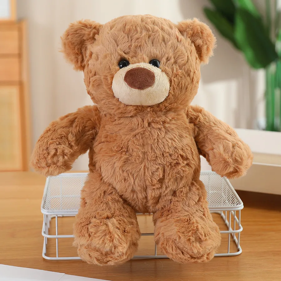 Oso de peluche rizado marrón suave para decoración y regalo infantil - imagen 3