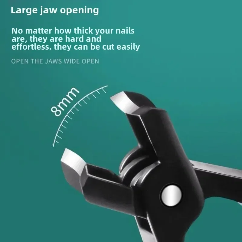 Cortauñas de acero inoxidable boca ancha para uñas manos y pies - imagen 2