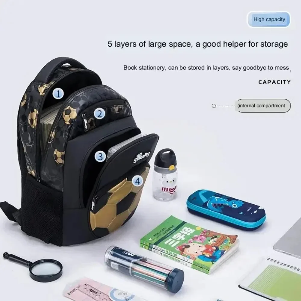 Mochila escolar de anime para niños de fútbol - imagen 3