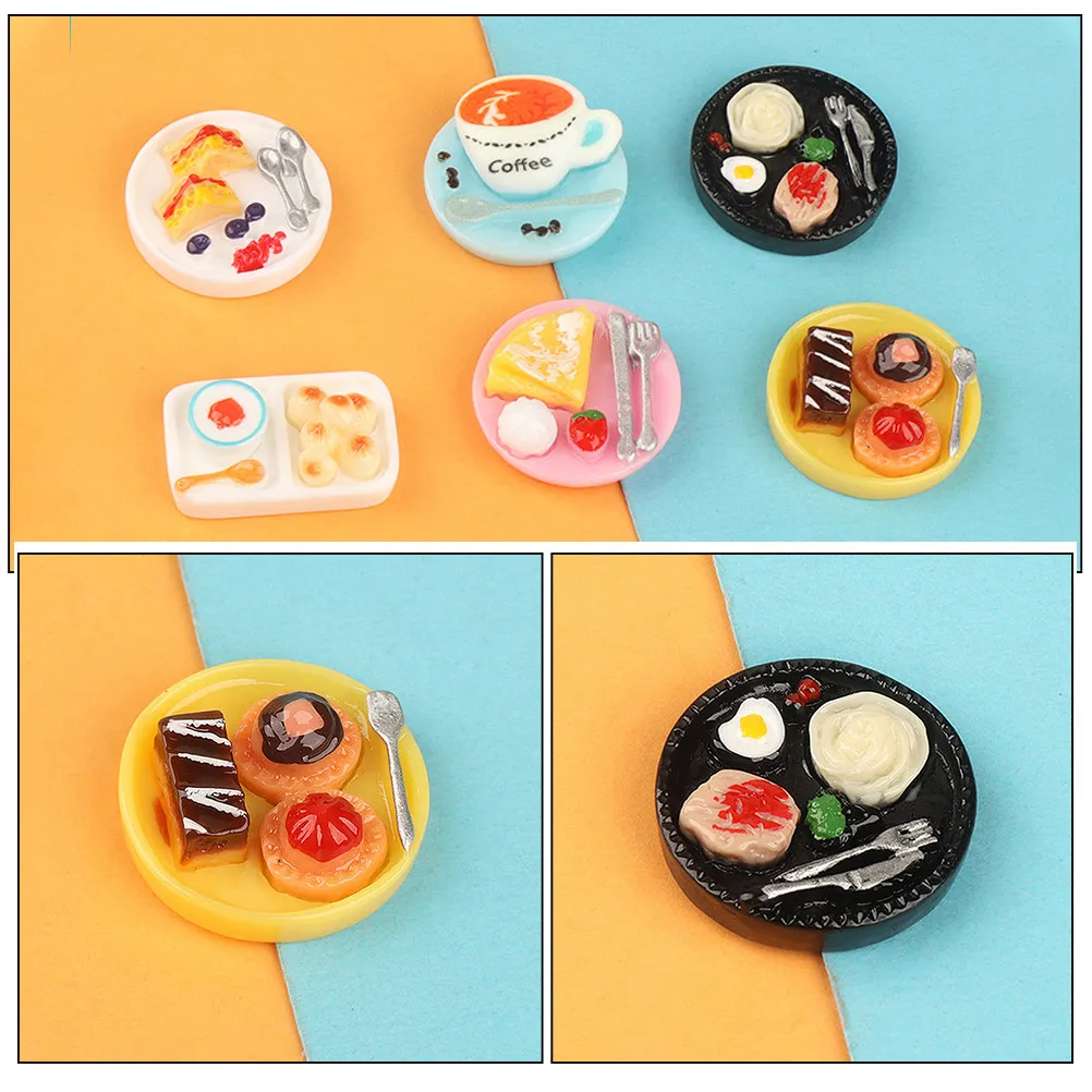 Miniaturas de comida de café para casa de muñecas – Atrezzo en resina - imagen 3