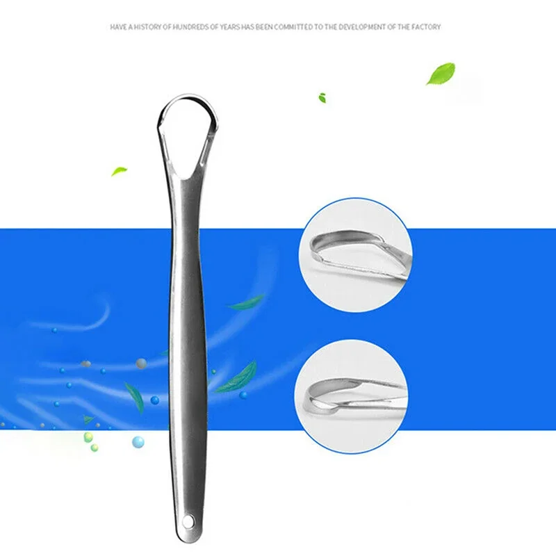 Limpiador de lengua oral de acero inoxidable vvocci (2 uds)