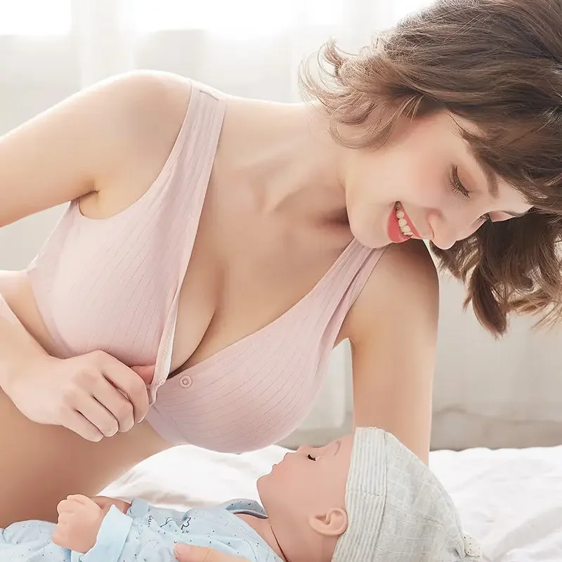 Sujetador de maternidad sin aros – Algodón natural y cómodo