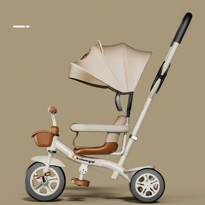 Triciclo de tres ruedas plegable para niños multifunción - imagen 2