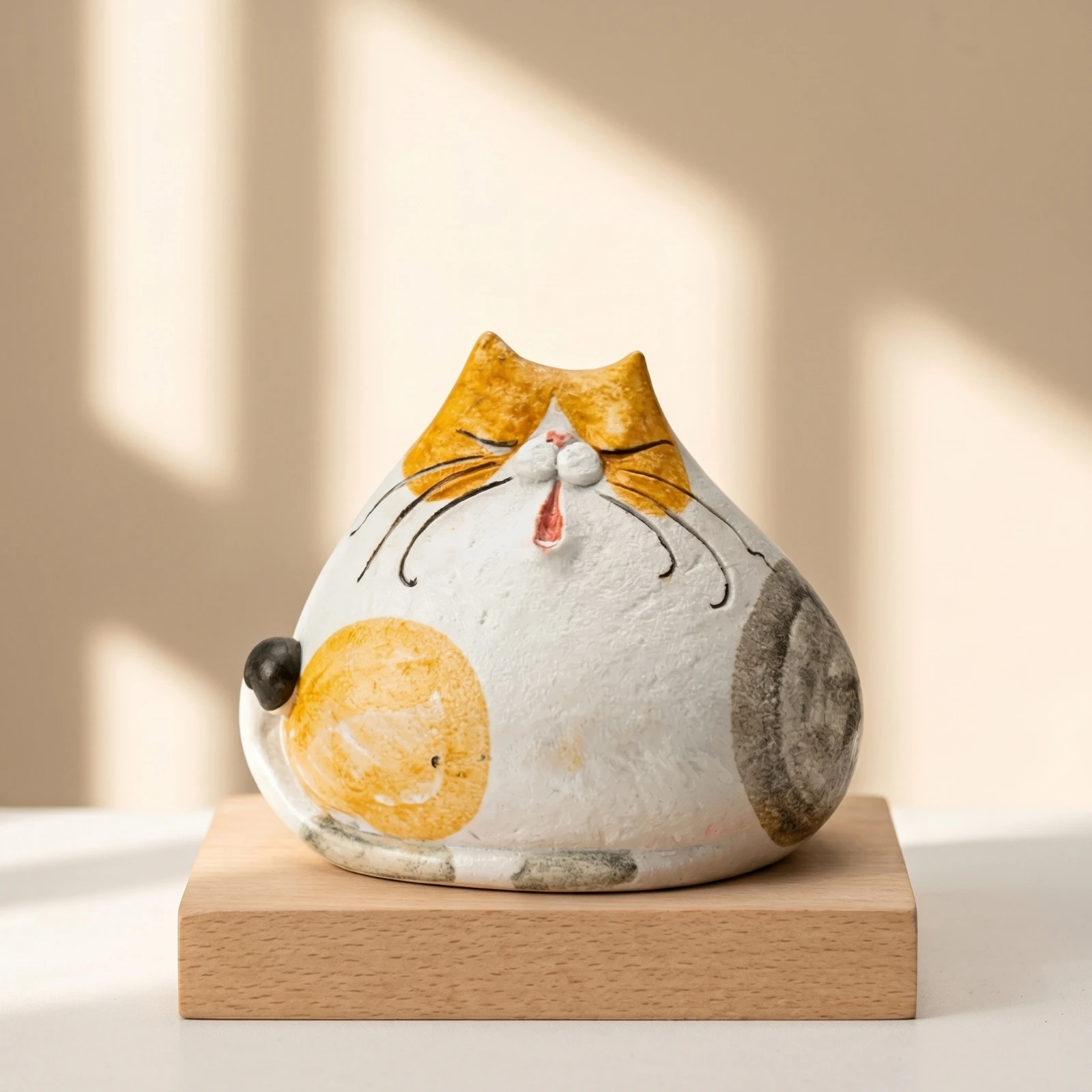 Figura decorativa de gato de cerámica mate para el hogar y regalo - imagen 5