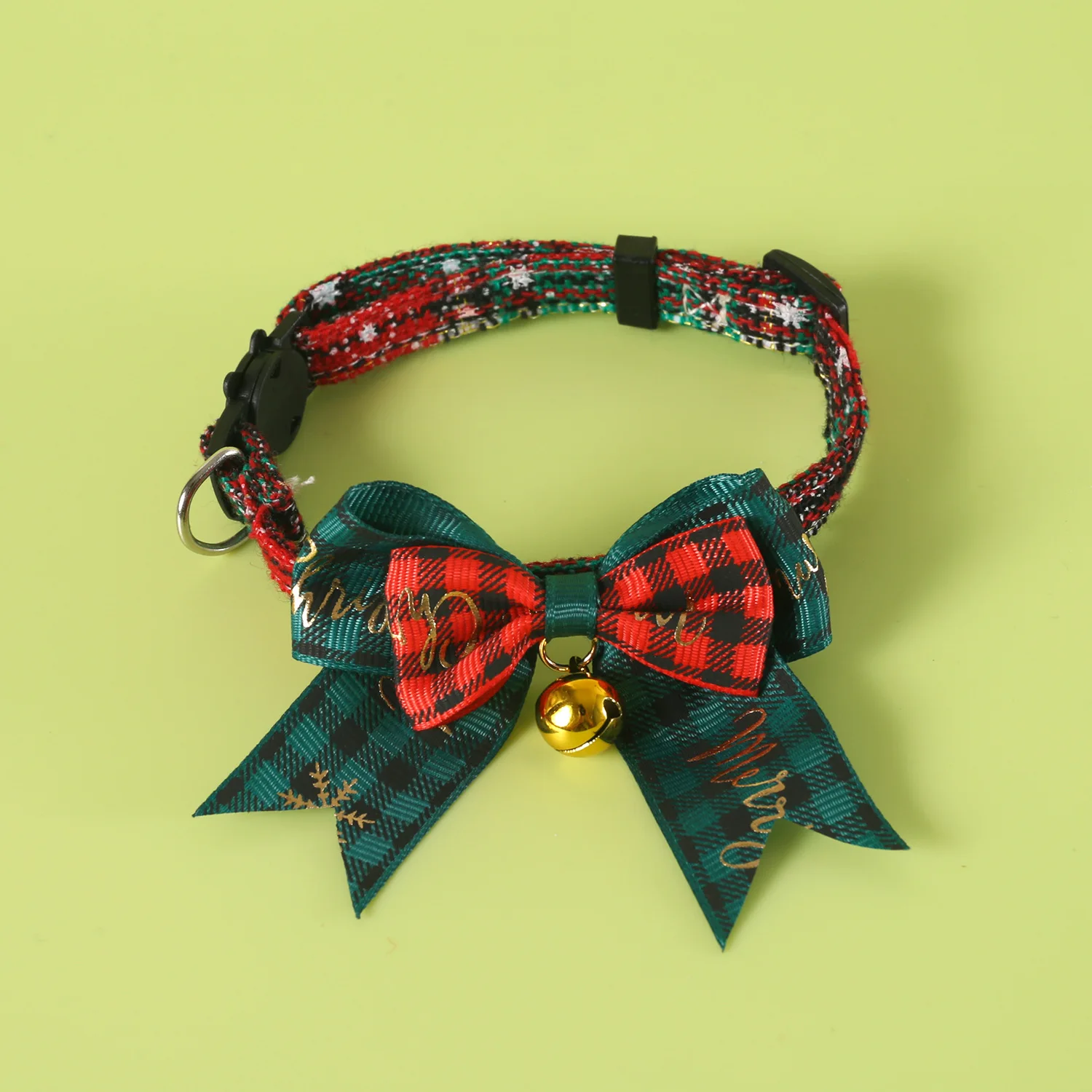 Jingle&Sparkle Collar para mascotas de Navidad ajustable con lazo - imagen 4