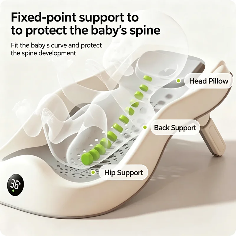 Asiento de baño antideslizante para bebé con control térmico - imagen 5