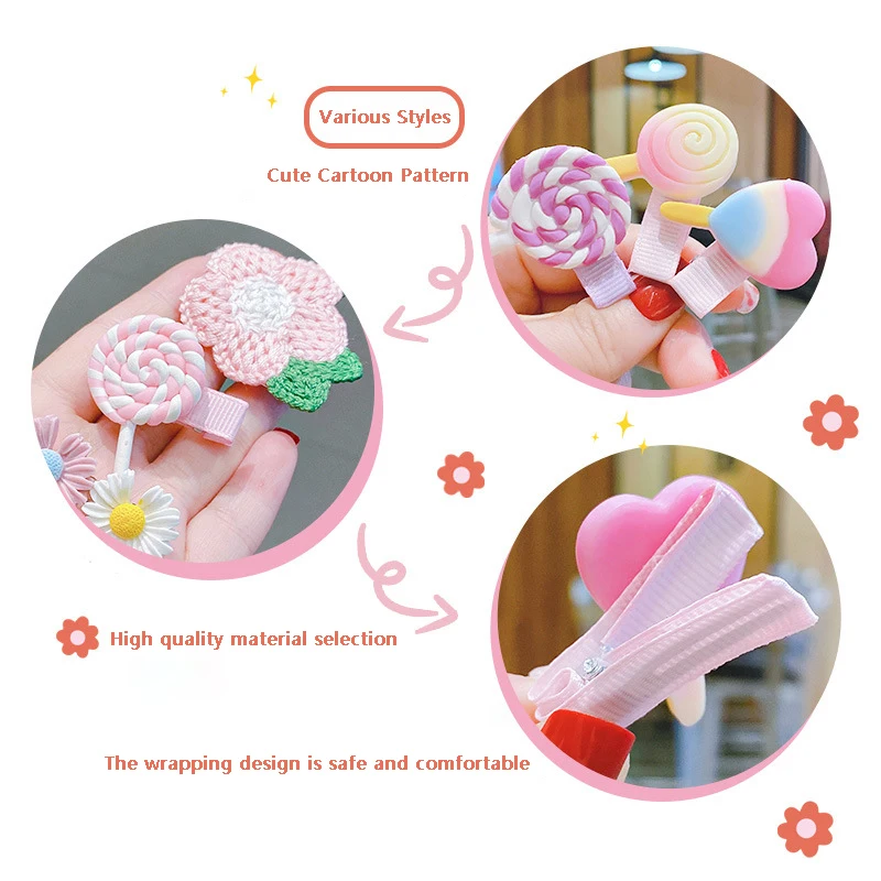Pasadores con lazo floral para bebés – Lindos accesorios cabello niñas - imagen 3
