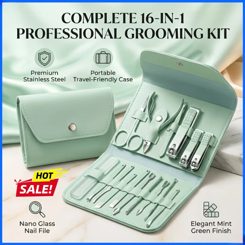 Estuche de manicura y pedicura con herramientas