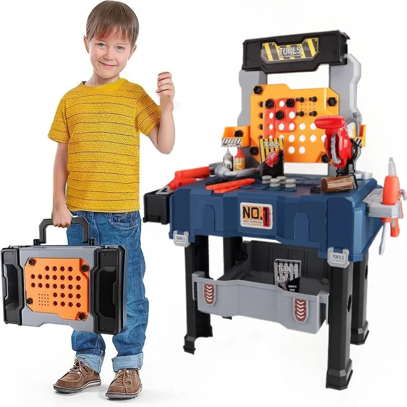 Banco de herramientas infantil con utensilios realistas para jugar - imagen 5
