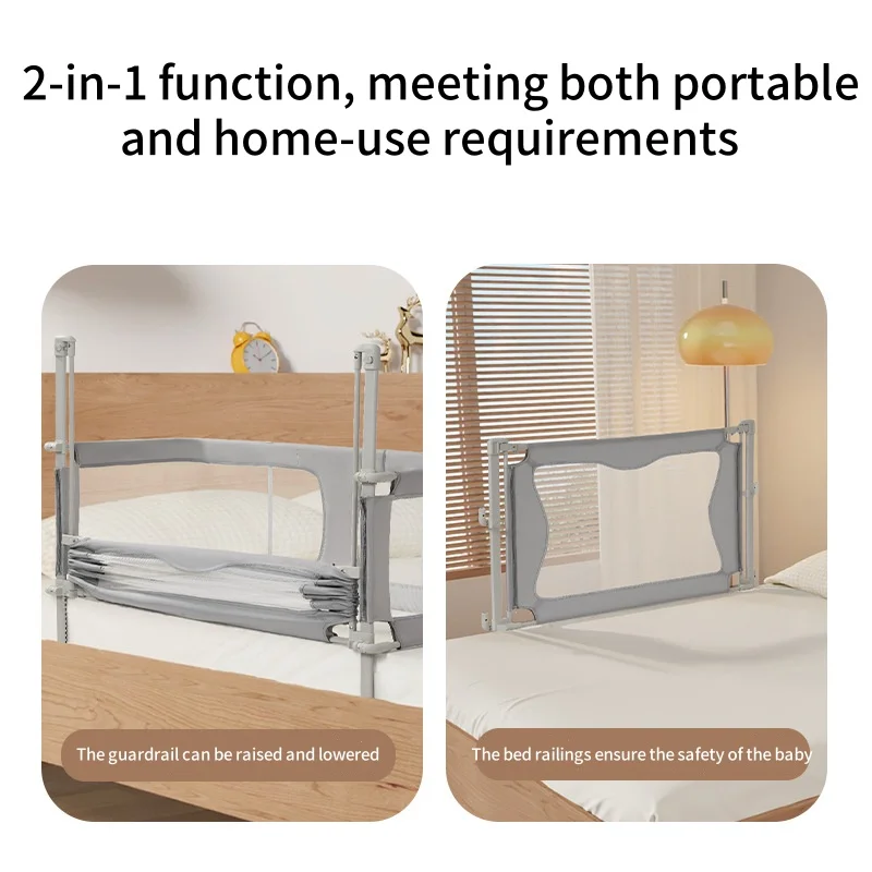 Cuna de bebé plegable con protección de seguridad para habitación - imagen 3