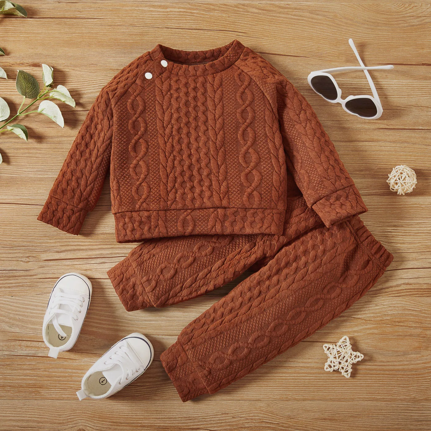 Conjunto bebé recién nacido manga larga y pantalón – otoño invierno - imagen 2