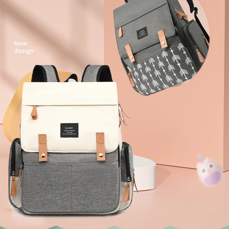Mochila pañales impermeable gran capacidad para mamá bebé resistente - imagen 3