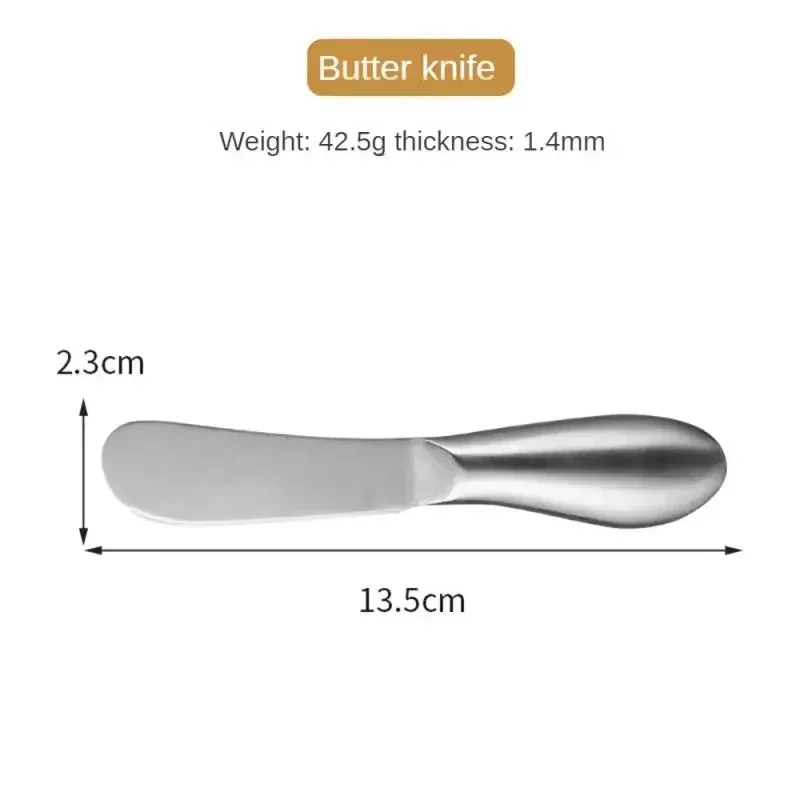 Cuchillo esparcidor de acero inoxidable para mantequilla y queso - imagen 3