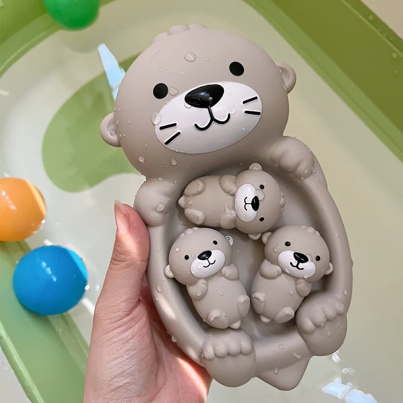 Juguete de baño de nutria para bañera, flotante familiar - imagen 4