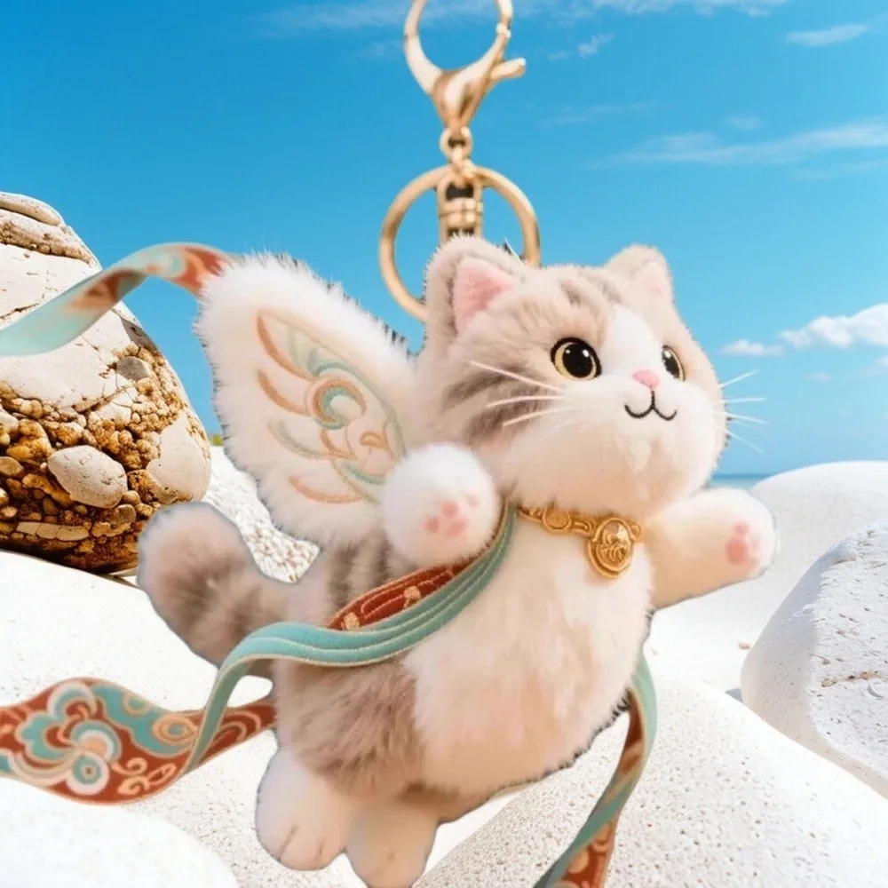 Llavero Dunhuang con colgante de gato volador y ciervo - imagen 5