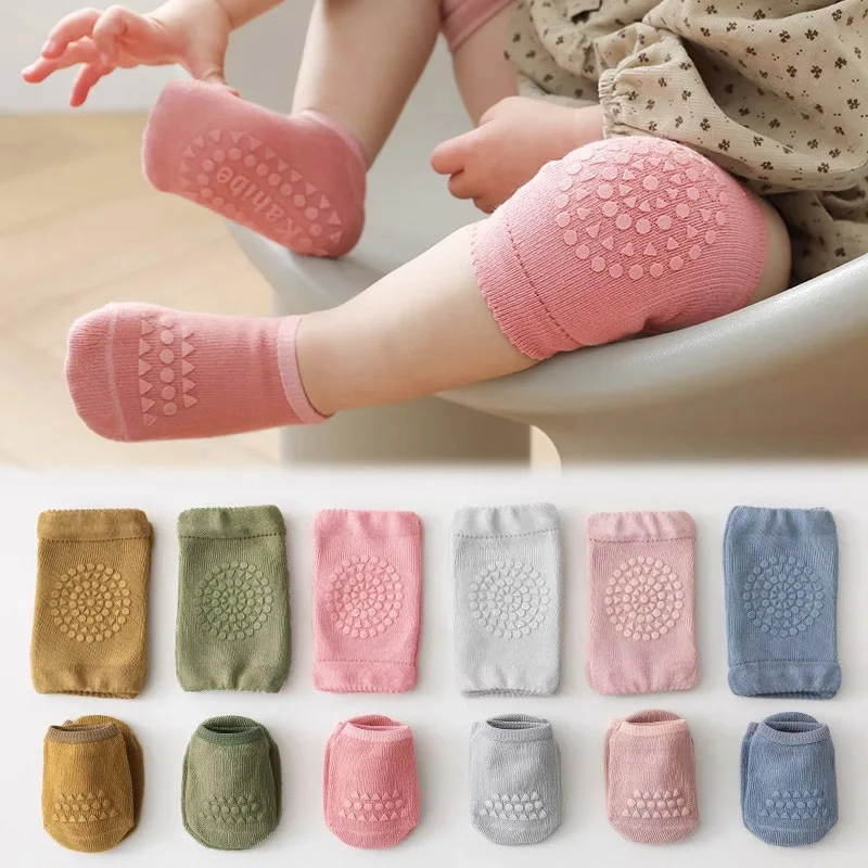 Rodilleras antideslizantes para bebé con calcetines de seguridad - imagen 4