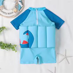 Traje de baño infantil de flotación una pieza contra sarpullidos