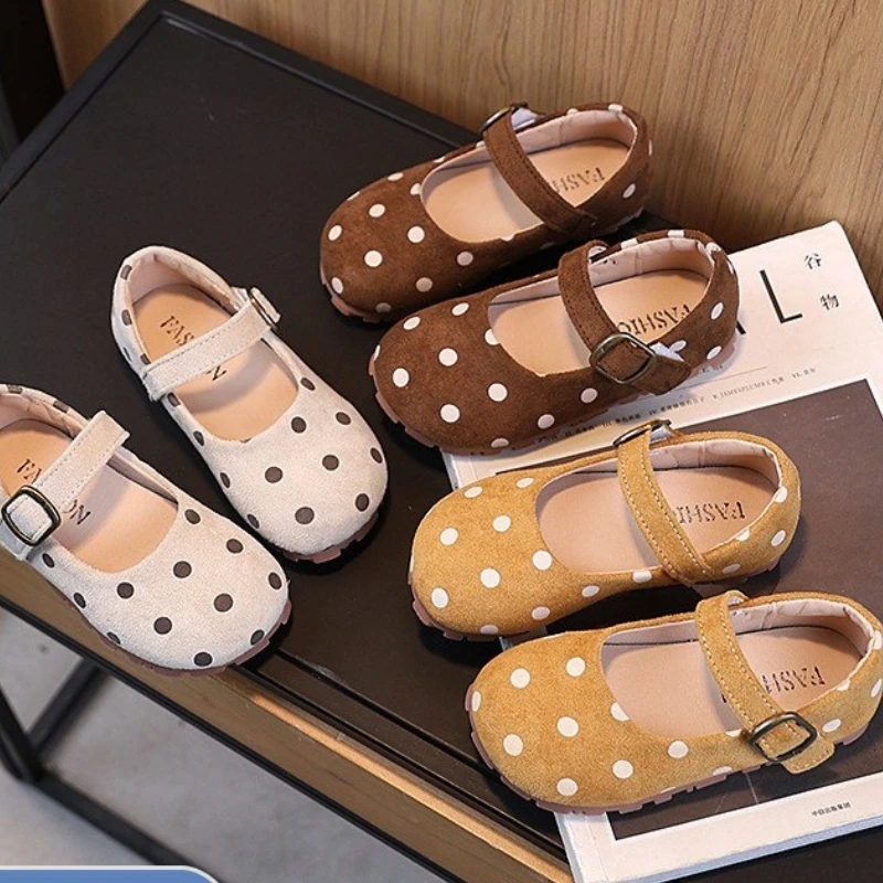 Zapatos de cuero planos para niñas – estilo retro informal
