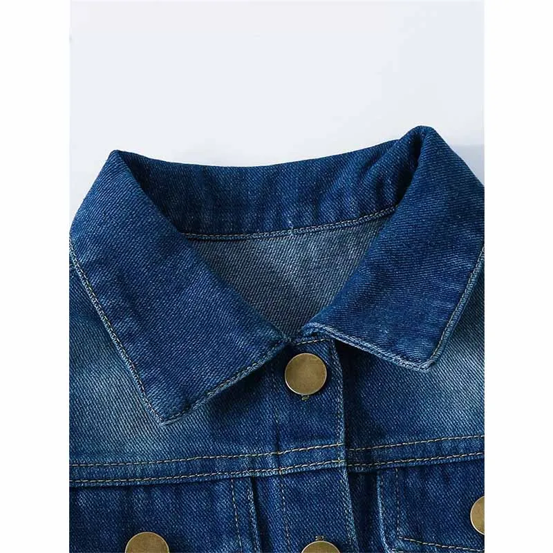 Chaqueta vaquera infantil primavera-otoño para niño y niña - imagen 4