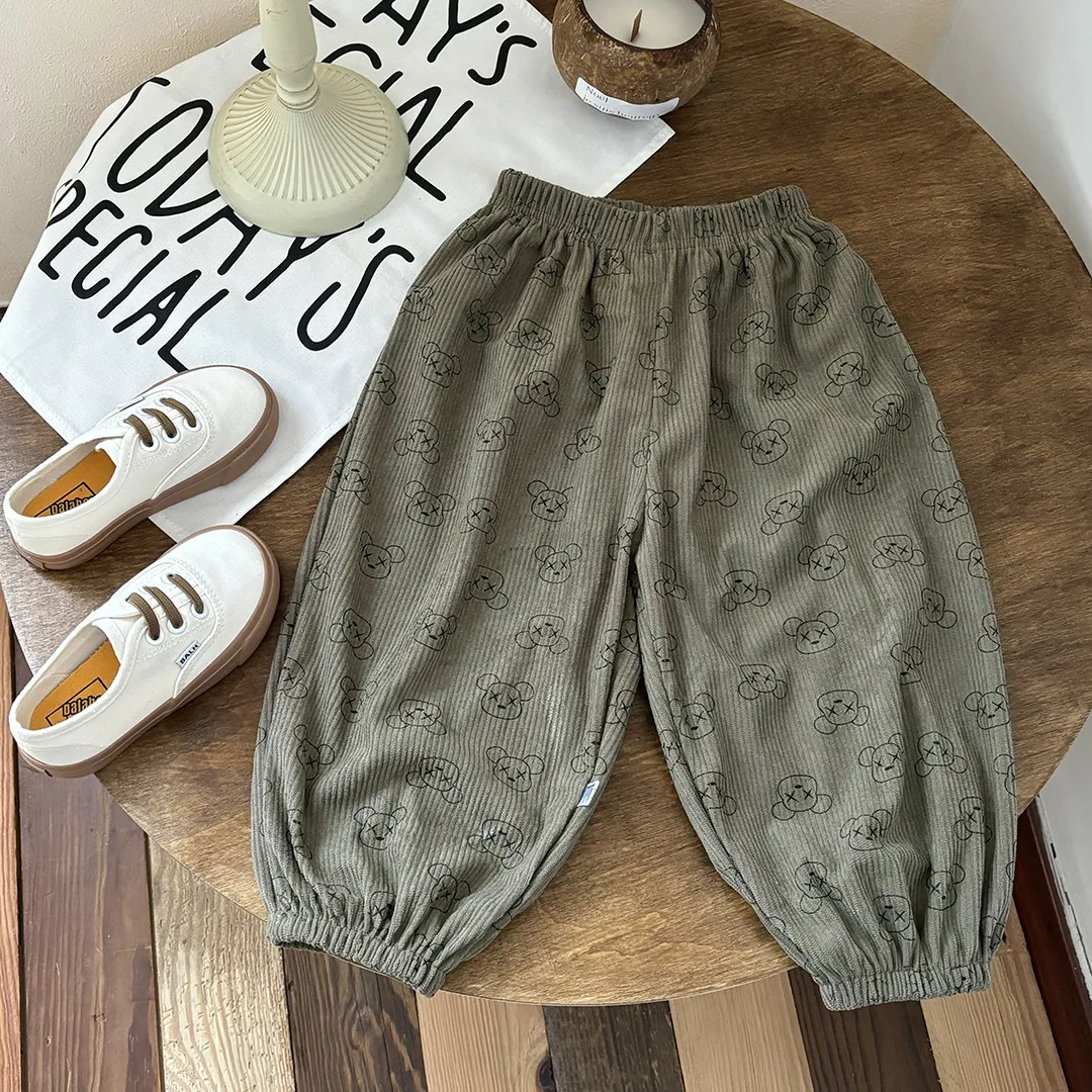 Pantalones de pana estampados para niñas – Otoño cálido - imagen 2