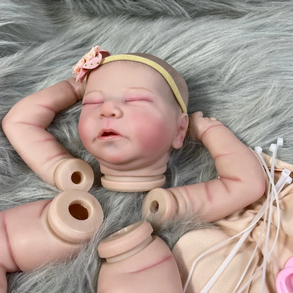 Muñeco bebé realista de vinilo sin montar, cuerpo textil - imagen 4
