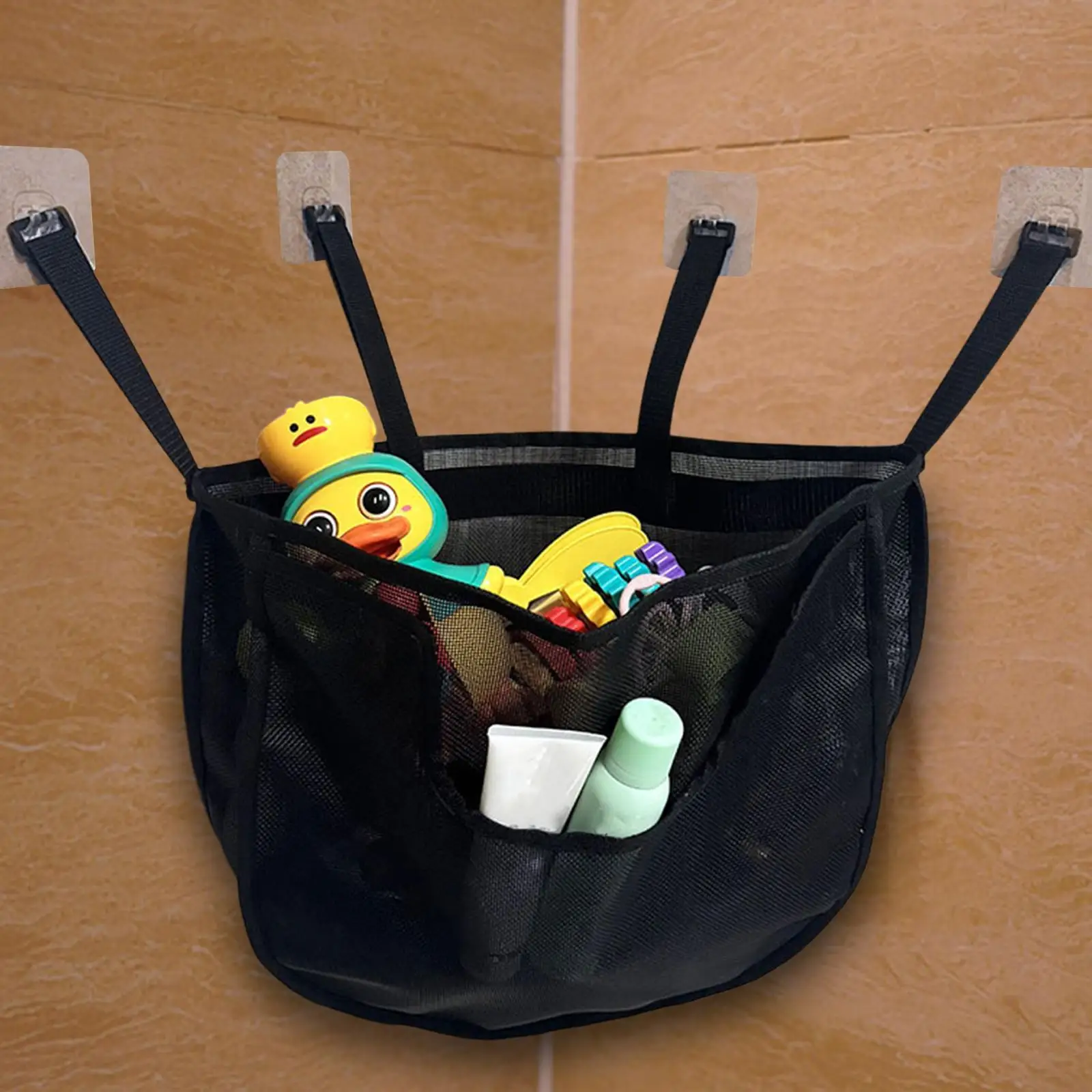 Organizador de juguetes de baño colgante de malla – bolsa red - imagen 3