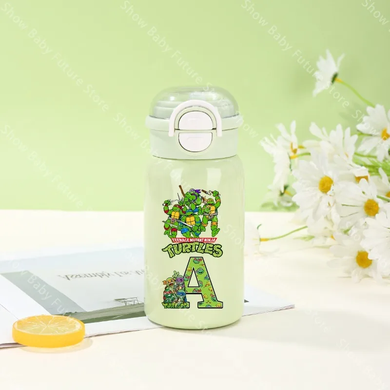 Botella térmica acero inoxidable Tortugas Ninja con pajita
