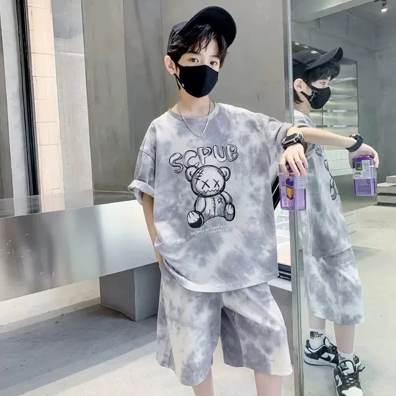 Conjunto deportivo infantil verano – Camiseta manga corta y pants de algodón - imagen 4