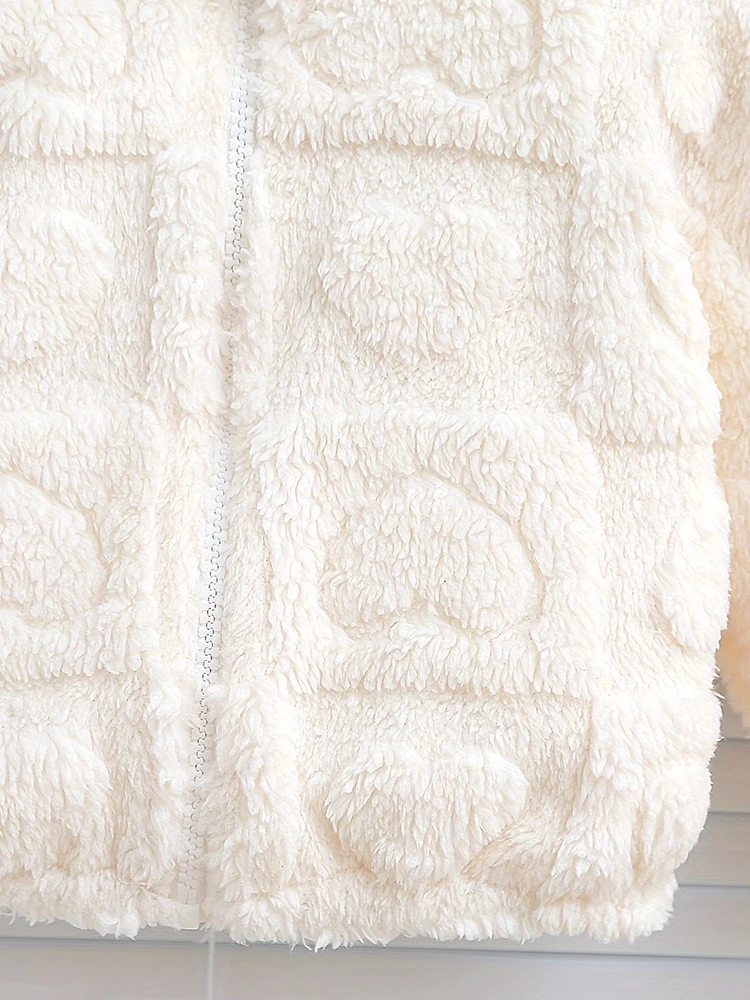 Chaqueta de lana con cuello alto para niña – Otoño invierno - imagen 4