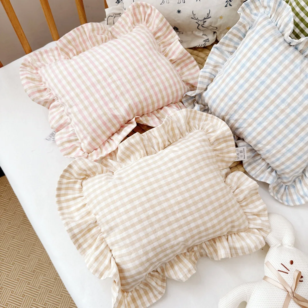 Almohada bebé estilo nórdico con volantes y cojín de algodón lavable - imagen 5