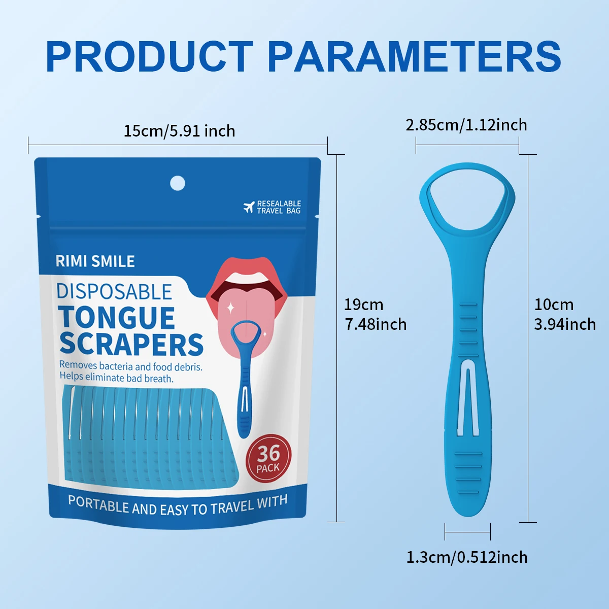 Palillos de hilo dental con limpiador de lengua para higiene bucal - imagen 3