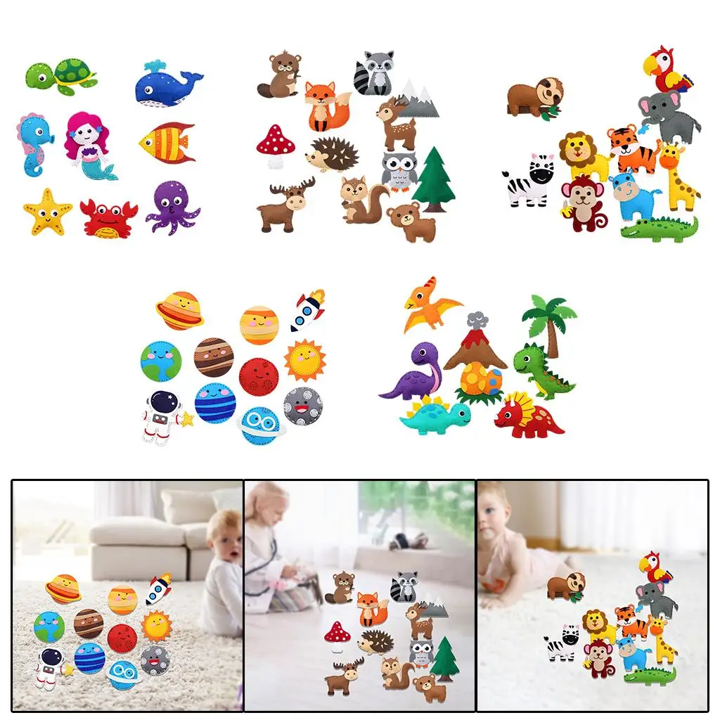 Kit de costura DIY con animales en fieltro para niños principiantes - imagen 3