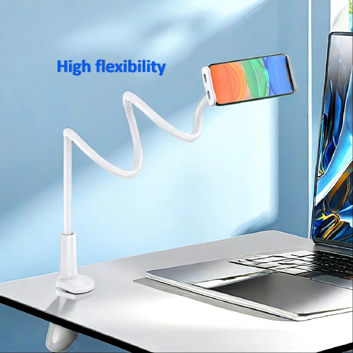 Soporte de cuello para tablet y móvil – Brazo flexible pivotante - imagen 3