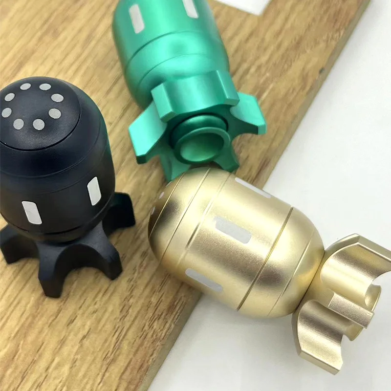 Giróscopo antiestrés metálico con forma de torpedo para niños - imagen 3