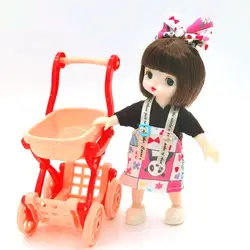 Carrito de bebé para muñecas: accesorios mini muebles simulados