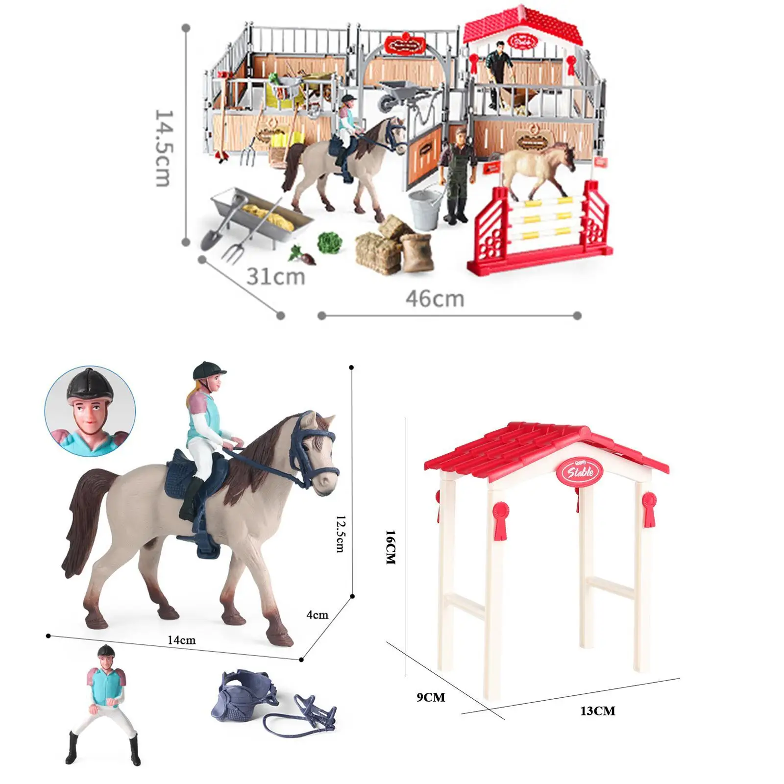 Juego de caballos y jinetes para niños, juguetes ecuestres - imagen 2