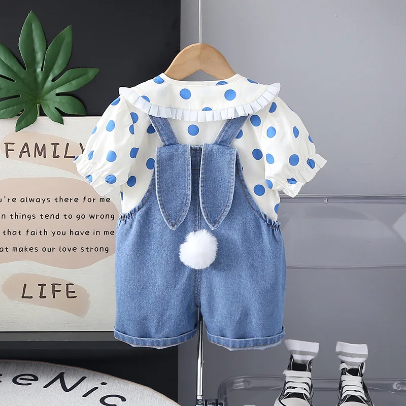 Ropa verano niñas conjunto informal camisa y pantalón corto - imagen 3