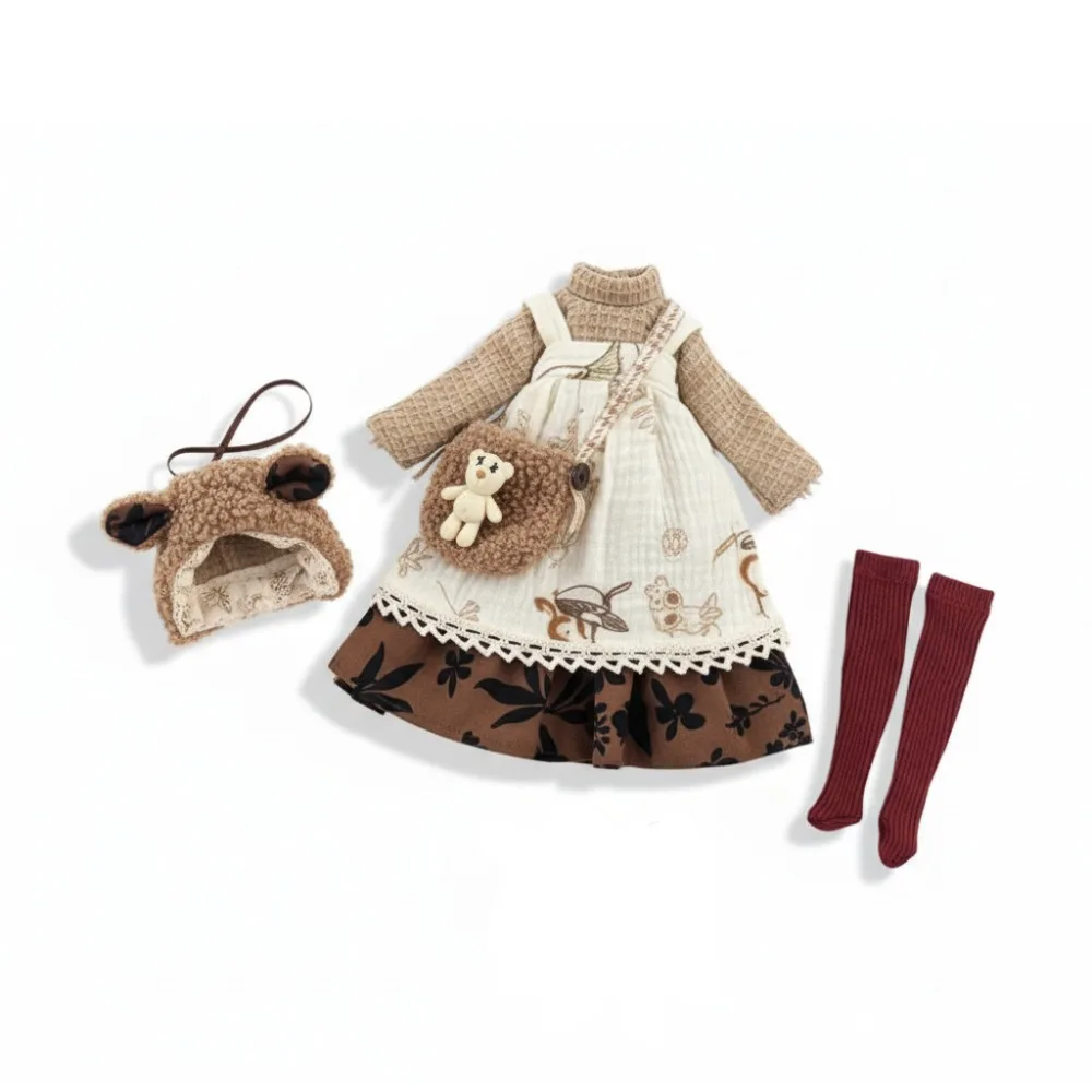 Conjunto de ropa para muñeca 1/6 – Vestido y sombrero - imagen 4