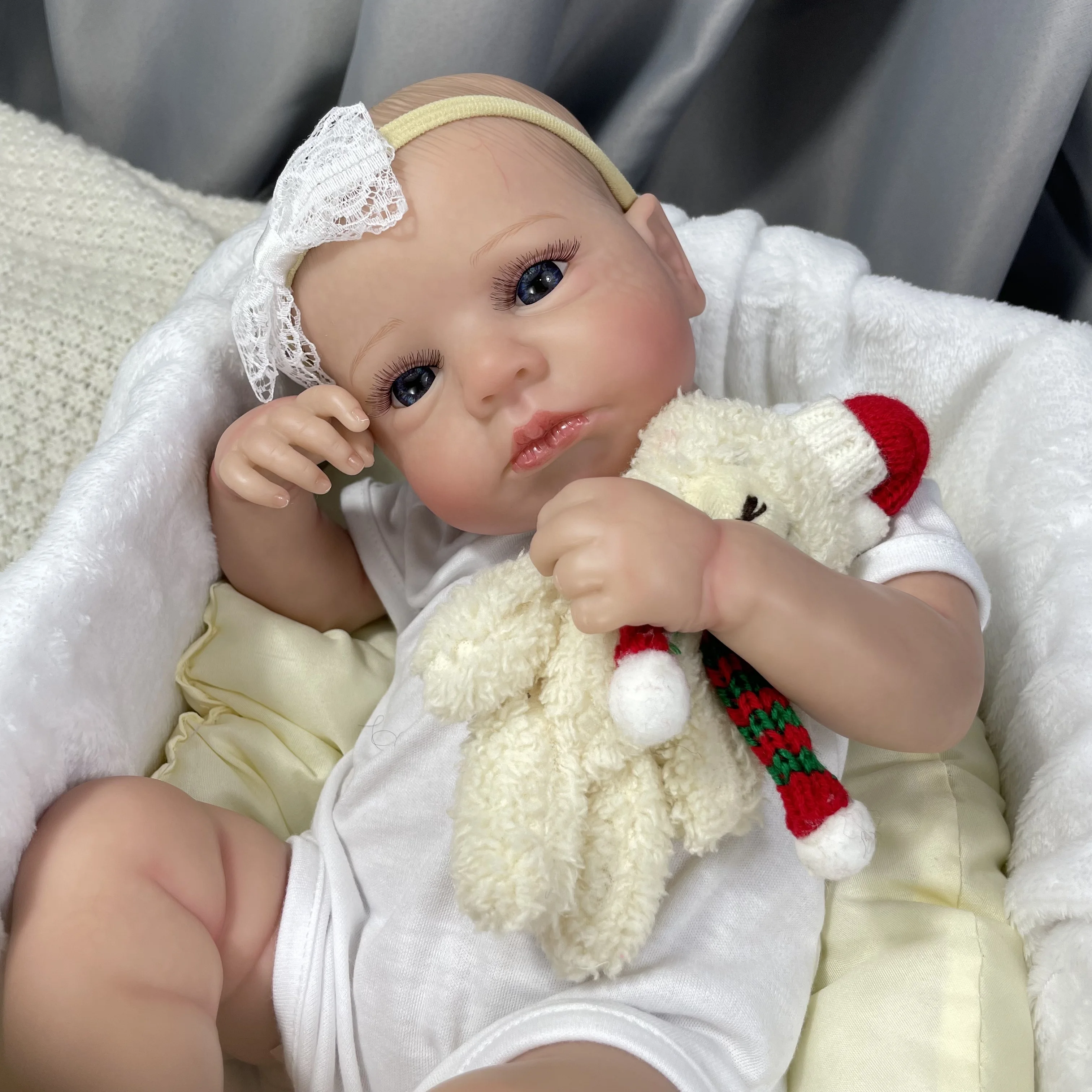 Muñeca Reborn LouLou 50cm – Piel 3D realista para colección - imagen 4