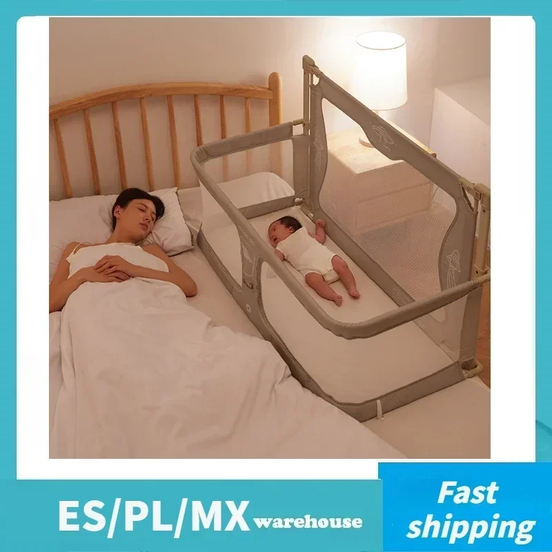 Cuna de viaje con barandilla – Cama infantil plegable - imagen 5