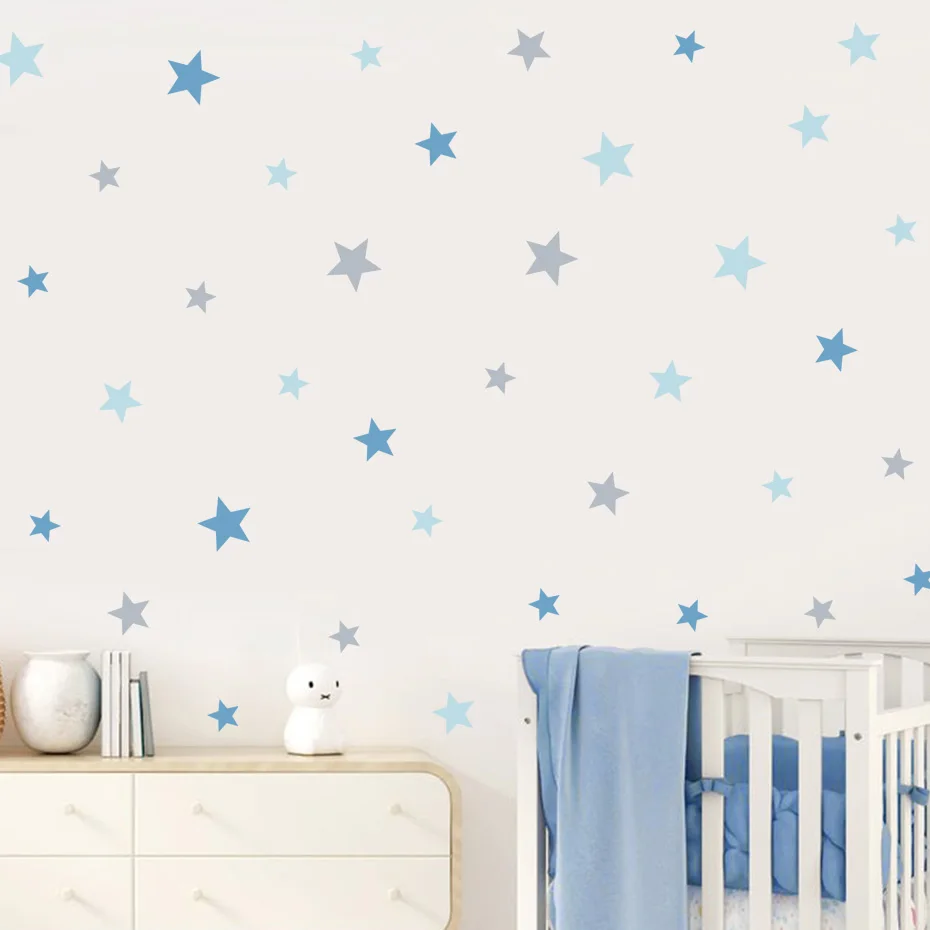 Pegatinas pared removibles con estrellas ilustradas para guardería - imagen 4