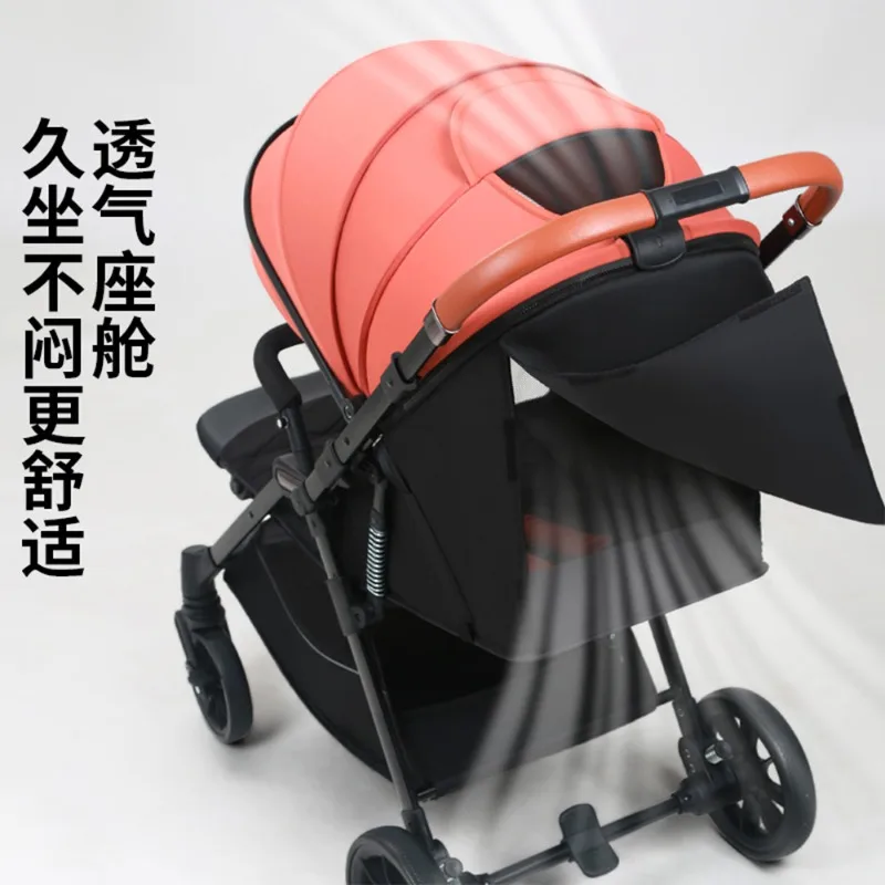 Cochecito bidireccional reclinable para bebé nacido que absorbe golpes - imagen 4