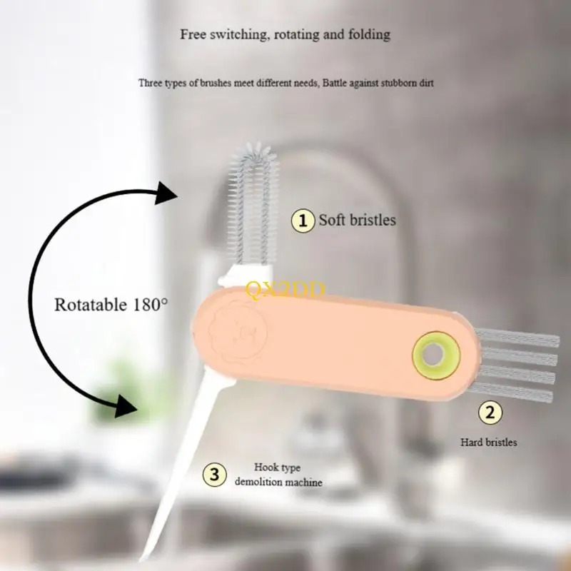 QX2D Cepillo limpiador para accesorios de alimentación infantil seguro - imagen 2