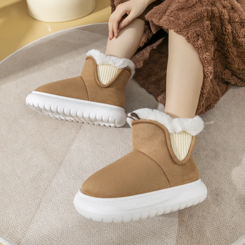 Botines de invierno para niño con gamuza sintética y forro de felpa - imagen 5