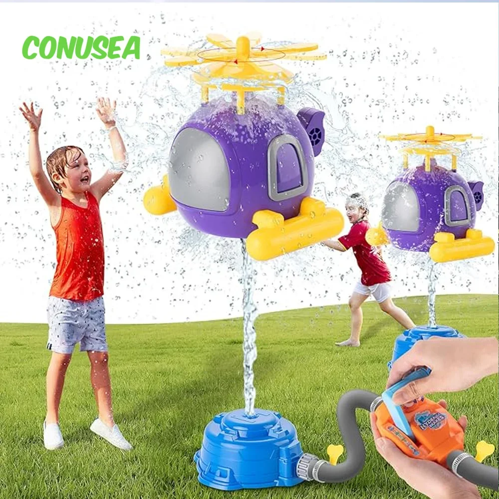 Aspersor de agua helicóptero para niños, juegos al aire libre - imagen 4