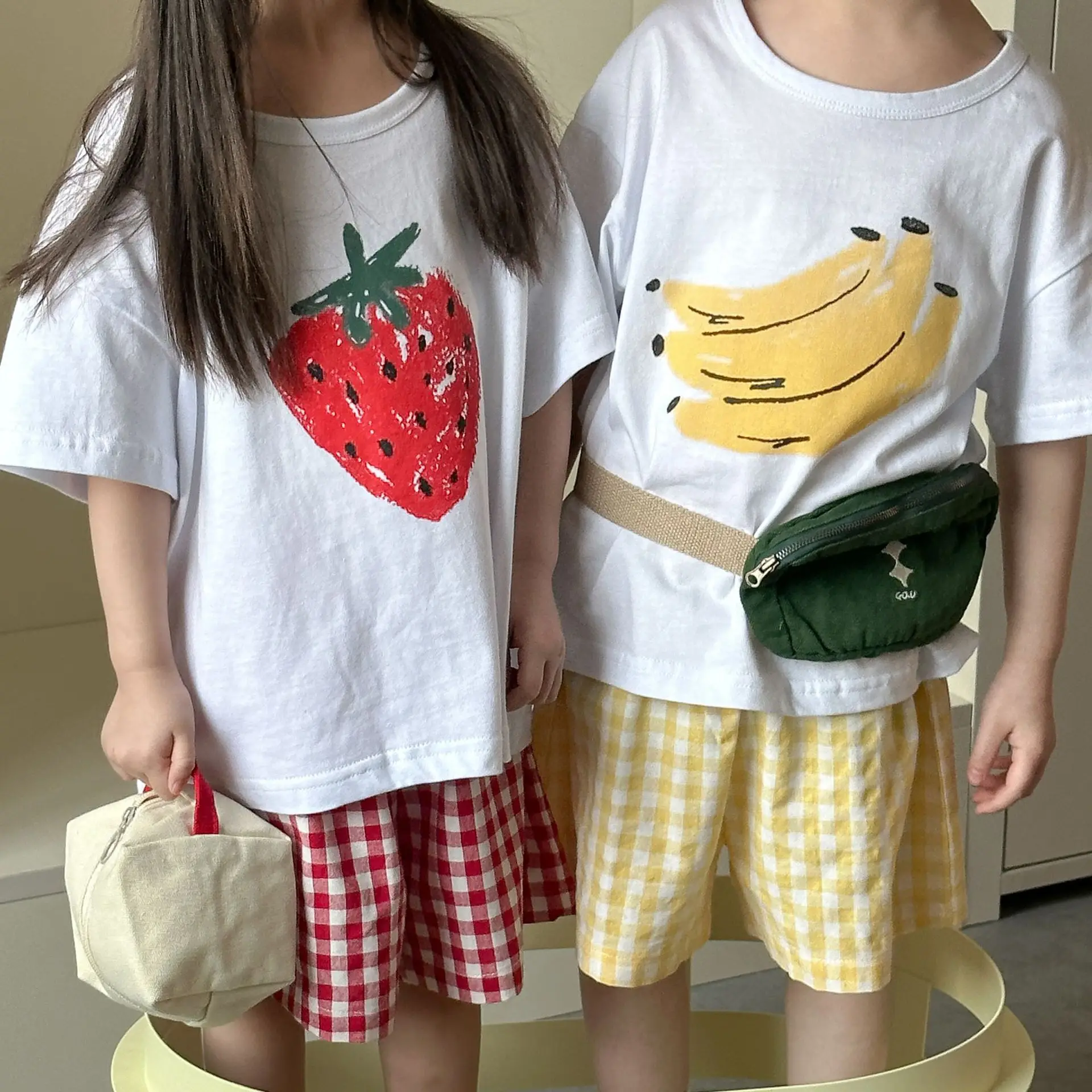 Conjunto verano infantil camiseta y pantalón corto estampado fruta - imagen 5