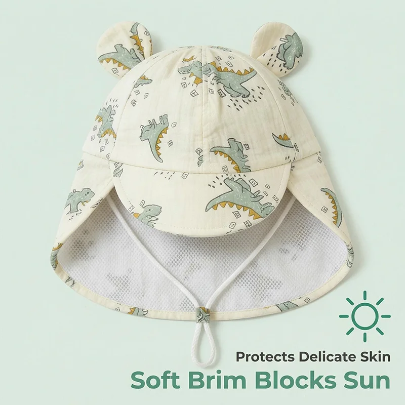 Sombrero de pescador de muselina con estampado infantil