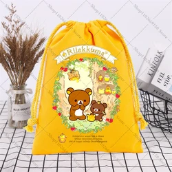 Bolsa de cuerdas Rilakkuma infantil de algodón