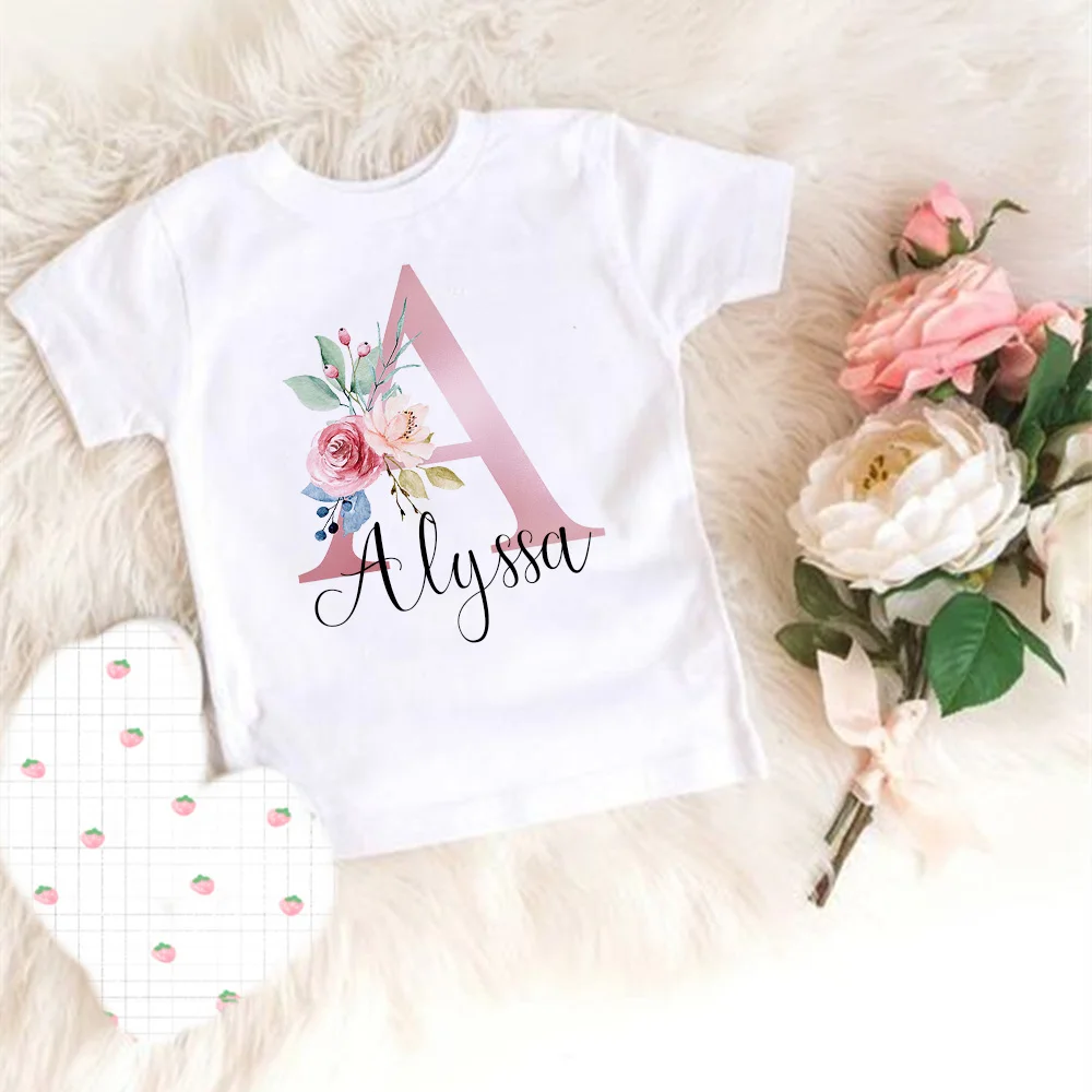 Camiseta personalizada con nombre para niña – Manga corta de fiesta - imagen 2
